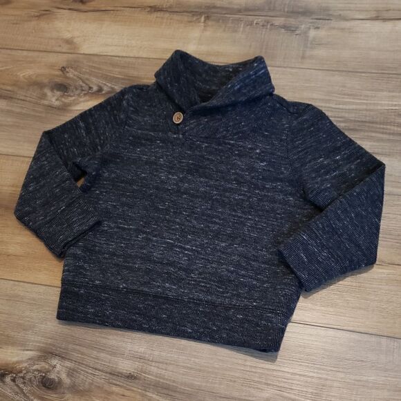 Old Navy Charcoal Collared Sweater Size 3T - Picture 2 of 3